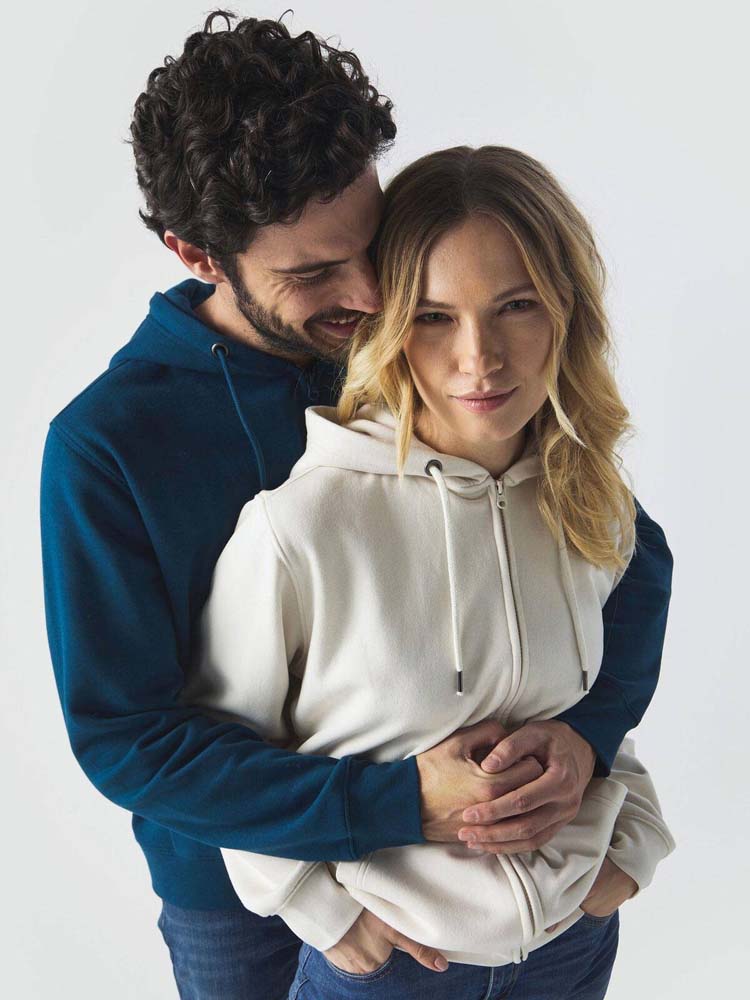 felpa cappuccio zip unisex