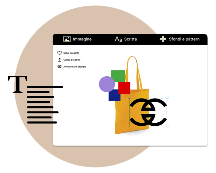 shopper stampata online con logo