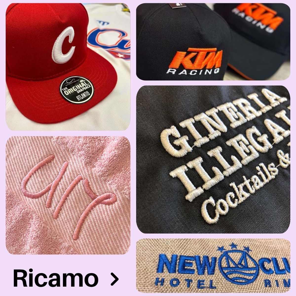 ricami personalizzati
