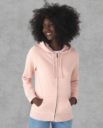 Felpa Cappuccio e Zip Organica Donna