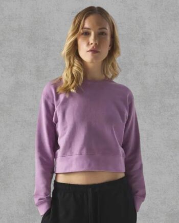 Felpa Girocollo Cropped Donna