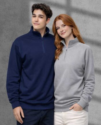 Felpa Mezza Zip Leggera Unisex