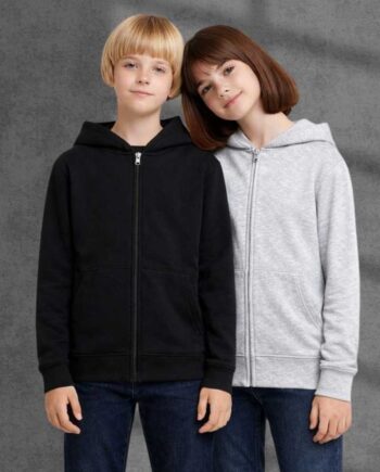 Felpa Cappuccio e Zip Ricamata Bambino
