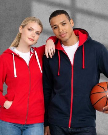 Felpa Cappuccio Zip Bicolor Unisex