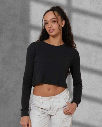 Maglietta Cropped Manica Lunga