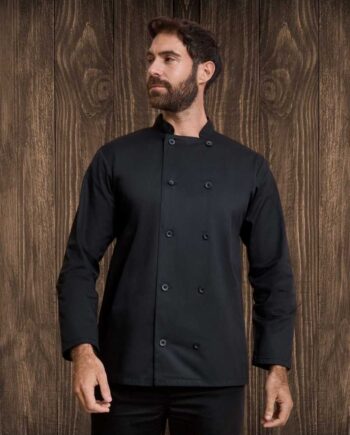 Giacca Cuoco Manica Lunga Ricamata