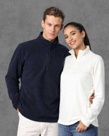 MicroPile Mezza Zip Ricamata Unisex