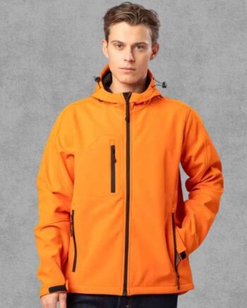 Giacca Softshell Cappuccio Uomo Ricamata