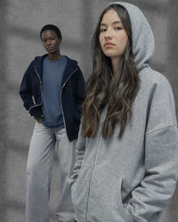 Felpa Cappuccio Zip Oversize Unisex