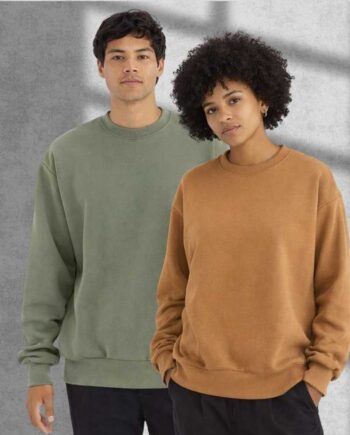 Felpa Girocollo Oversize Unisex Ricamata