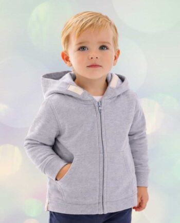 Felpa Cappuccio e Zip da Neonato