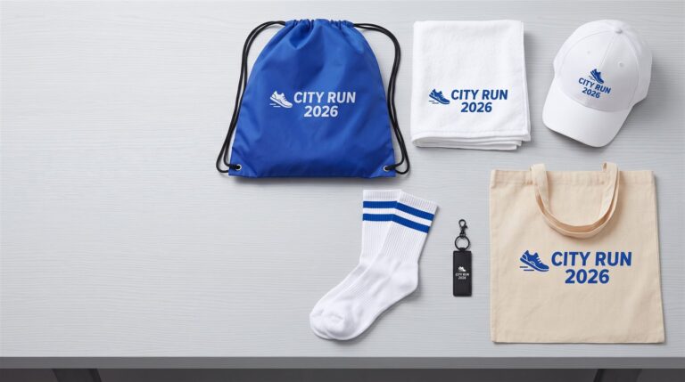 Kit di gadget personalizzati per una corsa