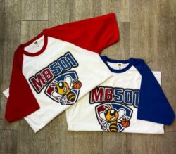 maglietta personalizzata baseball uomo rosso blu