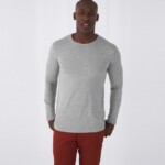 maglietta personalizzata grigia manica lunga uomo