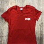 maglietta personalizzata a scollo v da donna
