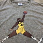 maglietta con stampa a manica lunga da uomo