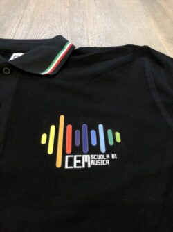 polo personalizzata italia da uomo nera