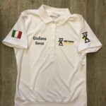 polo personalizzata sportiva da uomo bianca