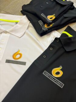 polo personalizzata sportiva da uomo bianche e nere