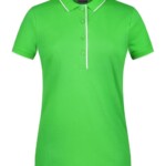 polo team strisce bianche verde