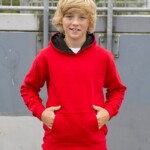 felpa bambino cappuccio personalizzata bicolore