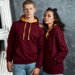 felpe personalizzate due colori bordeaux