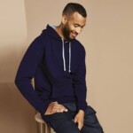 felpa bicolor blu navy