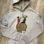 felpa con cappuccio stampata