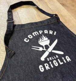 grembiule personalizzato di jeans stampa