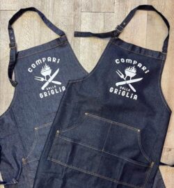 grembiule personalizzato di jeans