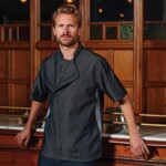 giacca da cuoco personalizzata in jeans nero