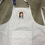 grembiule personalizzato a tinta unita bianco