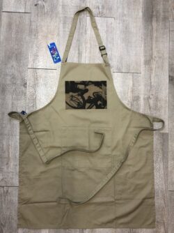 grembiule personalizzato a tinta unita khaki