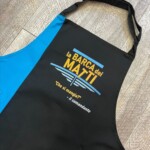 grembiule personalizzato bicolor dettaglio stampa