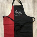 grembiule personalizzato bicolor rosso