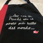 grembiule personalizzato bicolor scritta