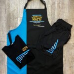 grembiule personalizzato bicolor set