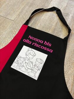 grembiule personalizzato bicolor stampa