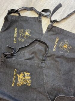 grembiule personalizzato di jeans stampe
