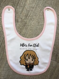 bavaglino personalizzato bicolore rosa