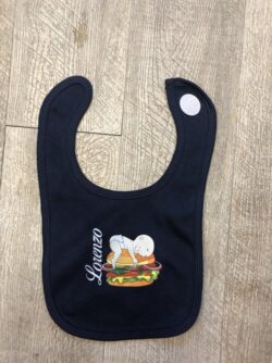 bavaglino personalizzato monocolore nero