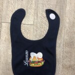 bavaglino personalizzato monocolore nero