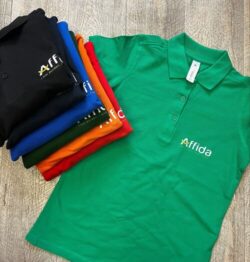 polo personalizzata a manica corta da donna