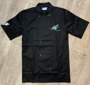 giacca cuoco personalizzata manica corta nera