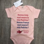 body neonato personalizzato rosa