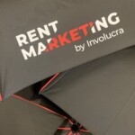 ombrello personalizzato pieghevole nero profili colorati dettaglio