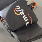 ombrello personalizzato pieghevole nero profili colorati