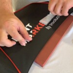 ombrello personalizzato pieghevole nero profili colorati stampa