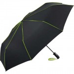 ombrello personalizzato nero con profili verdi