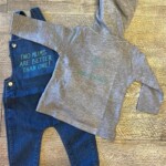 body neonato personalizzato a salopette